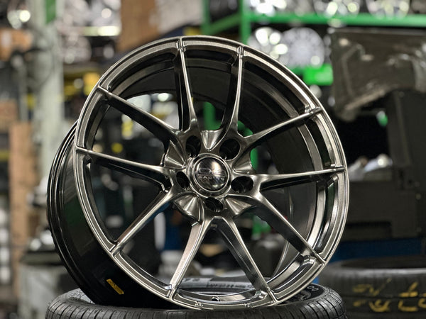 New 18X8 ET42 Z604Rim (4 wheel) Hyper Black 5X112