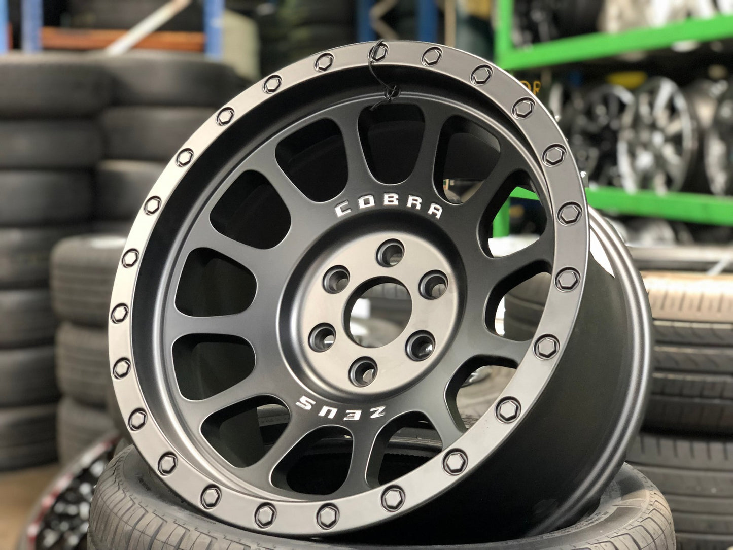 New 16X8.5 ET0 Lenso Zeus Rim (4 wheel) Matt Black 6X114.3