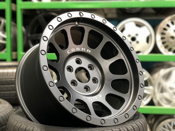 New 16X8.5 ET0 Lenso Zeus Rim (4 wheel) Matt Black 6X114.3