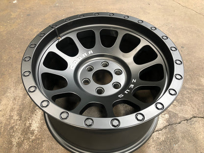 New 16X8.5 ET0 Lenso Zeus Rim (4 wheel) Matt Black 6X114.3