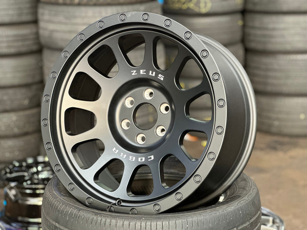 New 18X9 ET10 Lenso Zeus Rim (4 wheel) Matt Black 6X114.3