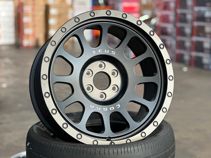 New 18X9 ET10 Lenso Zeus Rim (4 wheel) Matt Black 6X114.3