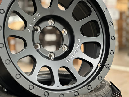 New 18X9 ET10 Lenso Zeus Rim (4 wheel) Matt Black 6X139.7