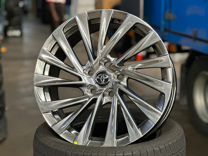 New 18X8 ET40 Amgood Sunrise Rim (4 wheel) Hyper Black 5X114.3