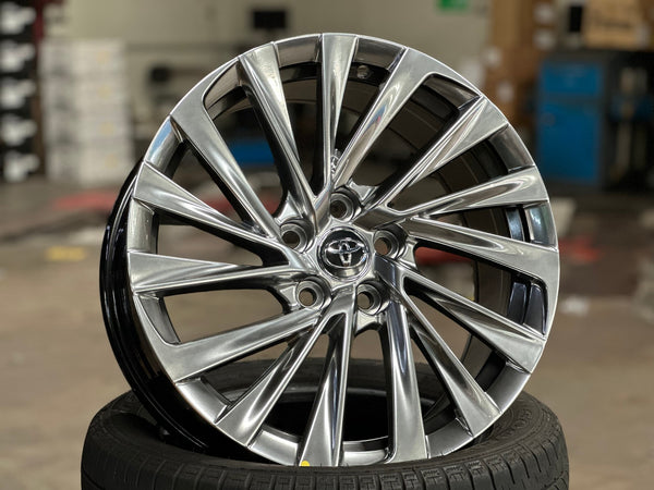 New 18X8 ET40 Amgood Sunrise Rim (4 wheel) Hyper Black 5X114.3