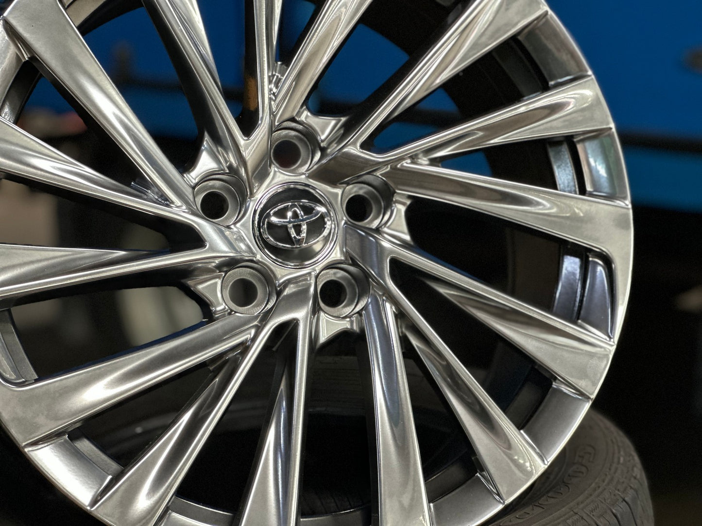 New 18X8 ET40 Amgood Sunrise Rim (4 wheel) Hyper Black 5X114.3