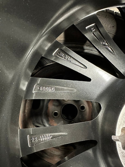 New 18X8 ET40 Amgood Sunrise Rim (4 wheel) Hyper Black 5X114.3