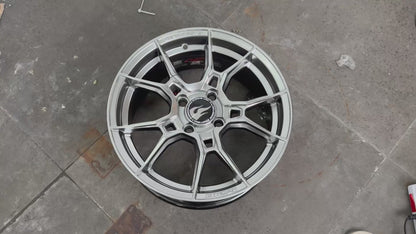 New 15X6.5 ET40 Hotwheels HW02 Rim (4 wheel) Diamond Black 4X100