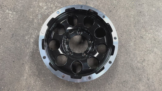 New 15 LEHRMEISTER LMG CS-9 Rim (5 wheel) Black Polished 5x139.7 (5 pcs)