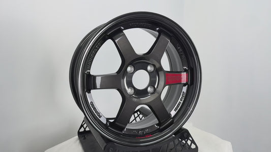 New 15X6.5 ET38 AOW TE37 Saga SL Rim (4 wheel) Dark Grey 4X100