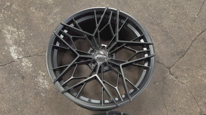 New 20x8.5 ET32 20x10 ET38 305 Forged FT120 (2 wheel) 5x114.3 Matte Black