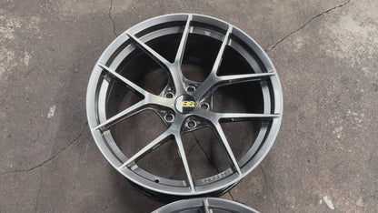New 20x9.5 ET22 20x10.5 ET35 Overdrive Forged BBS FIR Design (4 wheel) 5x120 Hyper Black