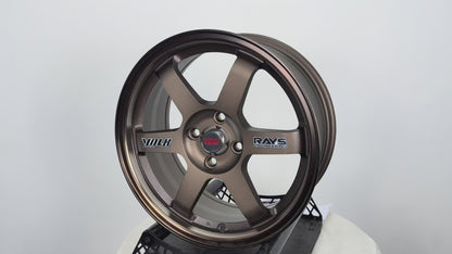 New 16X7 ET40 UW TE37 OG Classic Rim (4 wheel) Dark Bronze 4X100