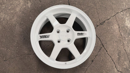 New 16X7 ET40 AOW TE37 OG Rim (4 wheel) White 4X100