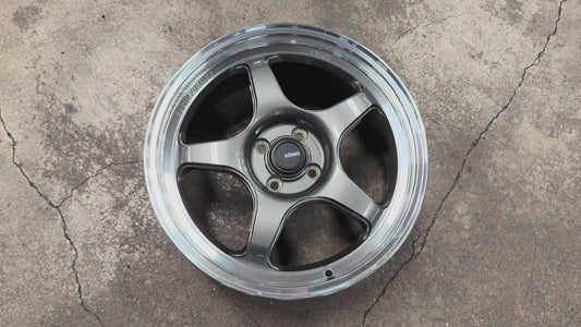 New 17X8 ET40 Konig Hyperspec Rim (4 wheel) Gunmetal Polished Lip 4X100