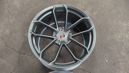 New 20x8.5 ET48 20x10.5 ET43 Overdrive Forged GT4 Porsche (4 wheel) 5x130 Matte Gunmetal