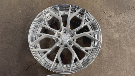 New 20x8.5 ET30 20x10 ET40 G Forged GF09 (4 wheel) 5x112 Gloss Silver