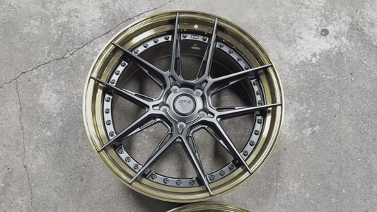 New 20x8.5 ET33 20x10 ET40 Vogue Wheel X01 (4 wheel) 5x120 Black Gold