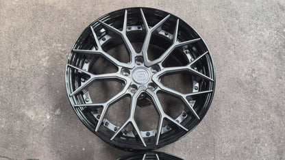 New 19x8.5 ET32 19x9.5 ET38 G Forged GF05 (4 wheels) Matte Gunmetal 5x112