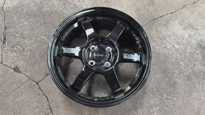 New 16X7 ET40 AOW TE37 OG Rim (4 wheel) Black 4X100