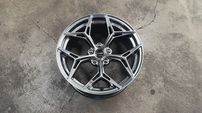 New 18x8.5 ET35 Lenso Blaze Rim (4 wheel) Hyper Black 5x114.3