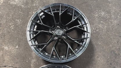 New 20x8.5 ET33 20x10 ET40 G Forged GF09 (4 wheel) 5x120 Matte Black