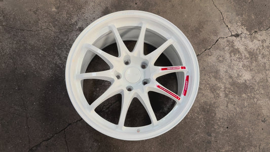New 18x9.5 ET44 AOW CE28 Club Racer CB64.1 Rim (4 wheel) White 5x120
