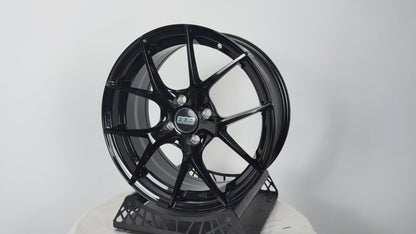 New 16X7 ET38 H2O BBS FIR Rim (4 wheel) Gloss Black 4X100