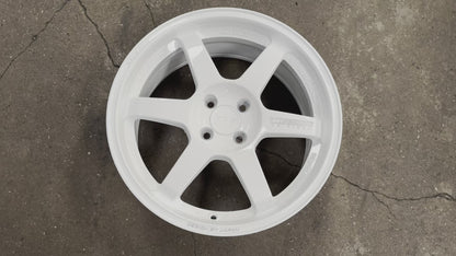 New 17X8 ET40 AOW TE37 Rim (4 wheel) Gloss White 4X100