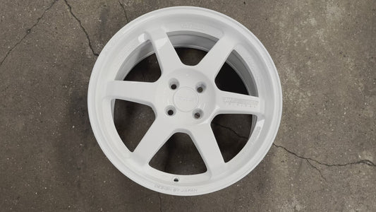 New 17X8 ET40 AOW TE37 Rim (4 wheel) Gloss White 4X100