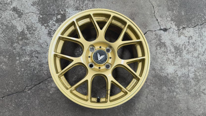 New 15X6.5 ET38 Lenso Eurospeed Rim (4 wheel) Gold 4X100