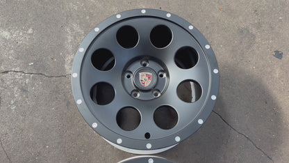 New 18x8.5 ET51 18x10 ET38 Overdrive Forged Porsche Cayman Safari Forged rim (4 wheels) Matte Black 5x130