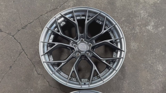 New 20x8.5 ET30 20x10 ET40 G Forged GF09 (4 wheel) 5x112 Matt Gunmetal