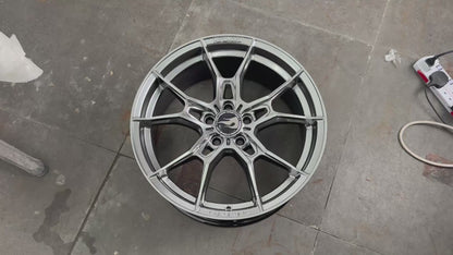 New 17X7.5 ET40 Hotwheels HW02 Rim (4 wheel) Hyper Black 5X100