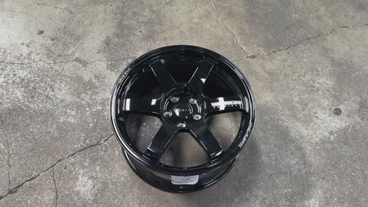 New 18x8.5 ET35 AOW TE37 Rim (4 wheel) Black 5x114.3