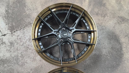 New 20x8.5 ET30 20x10 ET40 W2 W2C (4 wheel) 5x112 Black Gold