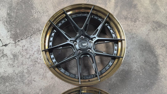 New 20x8.5 ET30 20x10 ET40 W2 W2C (4 wheel) 5x112 Black Gold