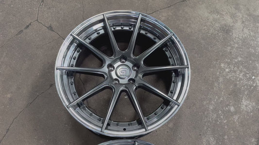 New 20x8.5 ET30 20x10 ET40 G Forged GF02 (4 wheel) 5x112 Hyper Dark
