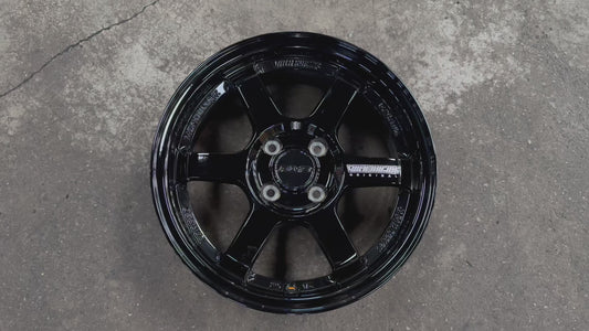 New 15X6.5 ET38 AOW TE37 Rim (4 wheel) Gloss Black 4X100