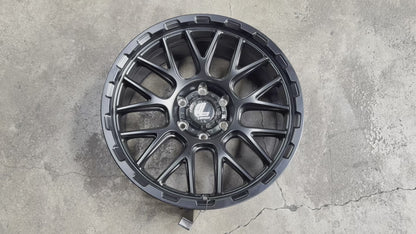 New 20x9 ET18 Lenso Cezar Rim (4 wheel) Black 6x139.7