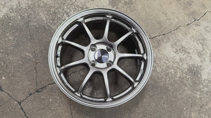 New 16X7 ET45 Enkei Racing PF09 Rim (4 wheel) Dark Silver 4X100