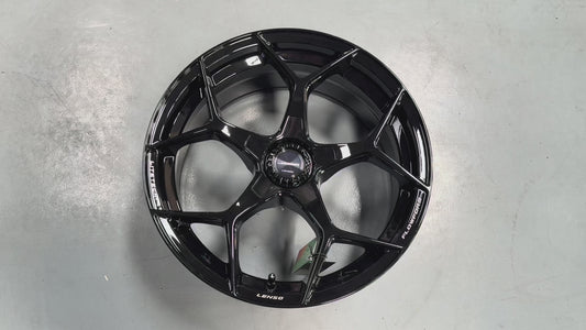 New 18X8.5 ET35 Lenso Vamos 5 Rim (4 wheel) GLOSS Black 5X114.3