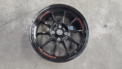 New 16x7 ET40 Advanti Tallo Rim (4 wheel) Gloss Black 4x100