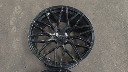 New 20x8.5 ET30 20x10 ET38 Varro VD06X (4 wheel) 5x112 Gloss Black