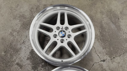 New 18x8 ET13 18x9.5 ET25 H20 BMW M Parallel (4 wheels) Silver Polished 5X120