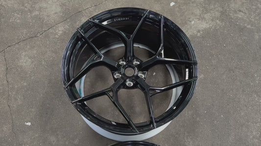 New 20x8.5 ET20 20x11 ET30 Overdrive Forged Ferrari F430 (4 wheel) Gloss Black 5x108