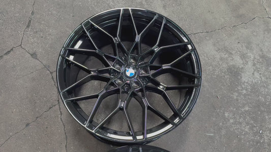New 20x8.5 ET26 20x9.5 ET37 BMW Style 1000M (4 wheel) 5x112 Gloss Black