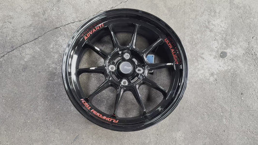 New 16x7 ET40 Advanti Tallo (4 wheel) 4x100 Gloss Black