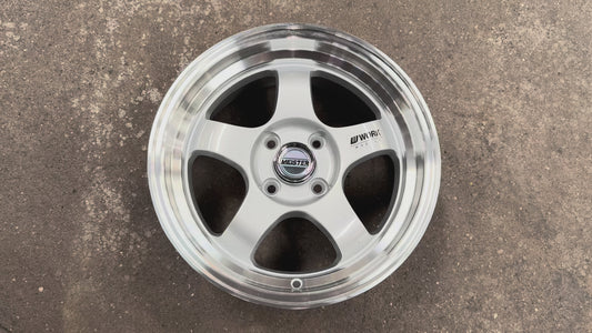 New 15X7 ET32 JS Work Meister Rim (4 wheel) 4X100 Gloss Silver 4X100