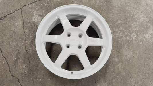 New 16X7 ET40 AOW TE37 Rim (4 wheel) Gloss White 4X100